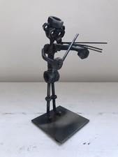 Nuts & Bolts Musician Metal Music Violinists Player Figure Mancave Industrial