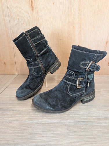 Josef seibel black suede biker - josef,