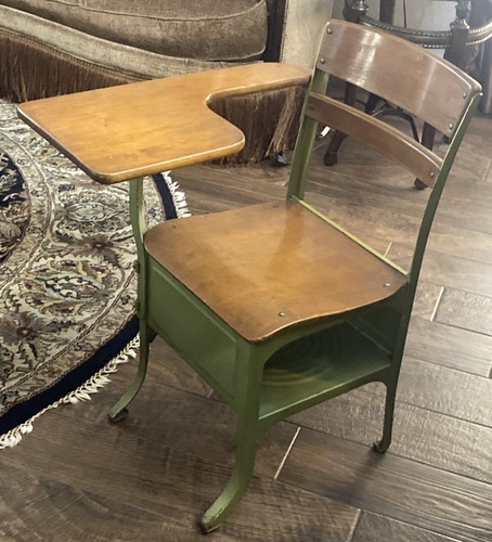 Antique wood metal - wood, school