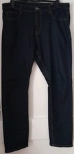 A Pair Of Mens Dark Navy Blue Primark Stretchy Slim Fit Jeans, W38inches