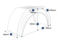 Twin wheel mudguard luton - 2x,