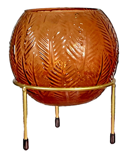 Vintage amber coloured glass - coloured,