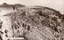 TYNEMOUTH. THE LANDSLIP # 1185 IN MONARCH SERIES BY R.JOHNSTON & SON