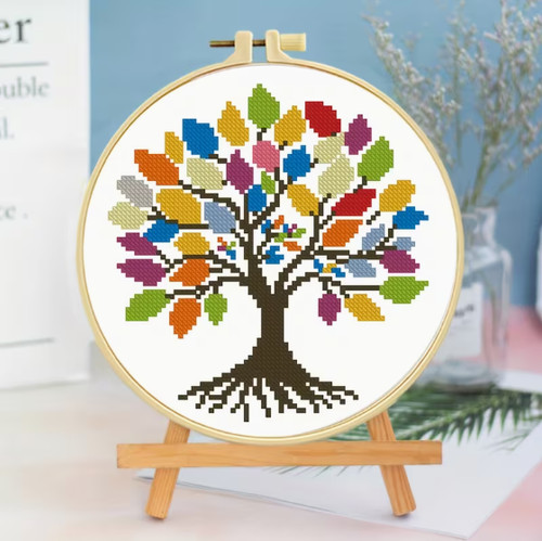 Floral tree embroidery diy - floral,