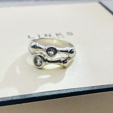 **Authentic Links of London Bubble Sterling Silver Ring**  UK Size L