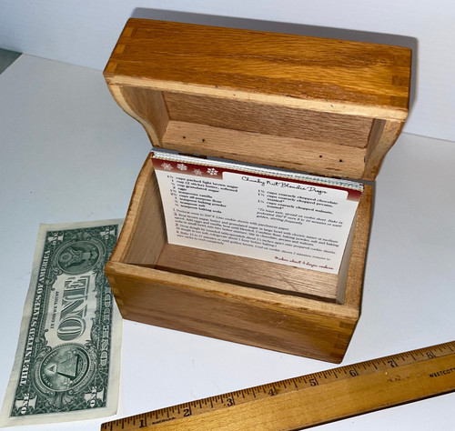 Recipe box wood wooden - wood,