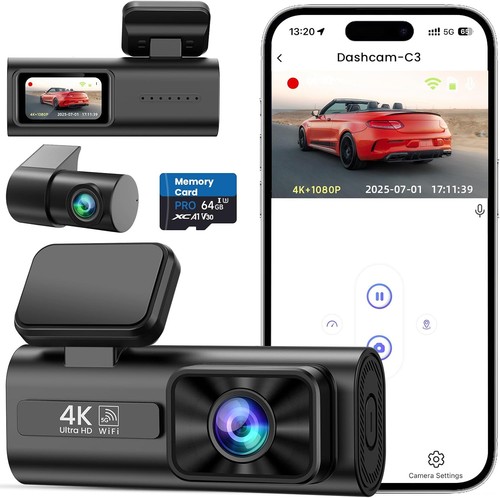 Dash cam front and rear - dash,