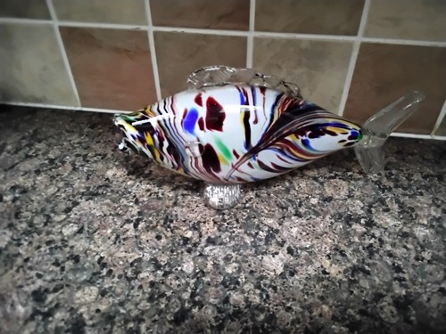 Coloured glass murano fish - glass, 25