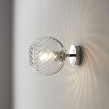 Eclaze Wall Light Clear & Grey Chrome Effect Fitting for E27 Bulb By GoodHome