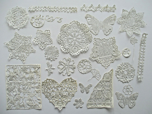 Handmade vintage book page - book,