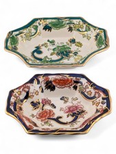 Two Mason's Small Dishes, 'Chartreuse' W17cm, 'Mandalay' W14cm