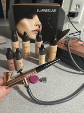 Luminess Air Airbrush Makeup System Kit Compressor Stylus Shades Manuals DVD