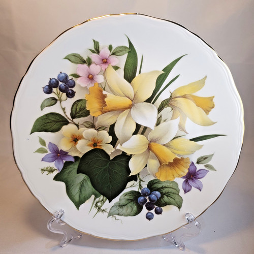 Bone china plate floral made - bone, floral,