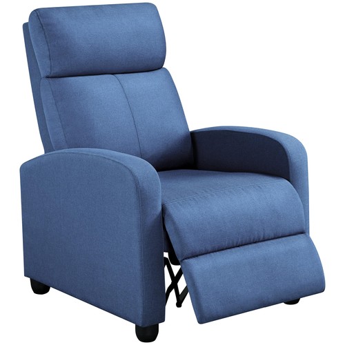 Fabric recliner sofa push back - recliner,