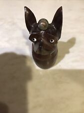Antique Wooden Pug Pepper Grinder