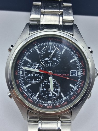 Seiko 7t32 7c60 black - seiko, dial