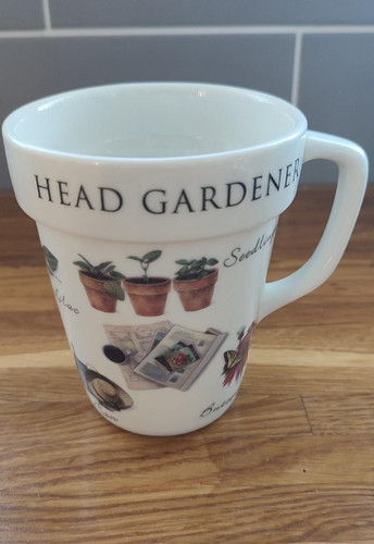 Head gardener flower pot mug - flower, mug.