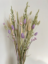 DRIED FLOWERS NATURAL &  LILAC 50 STEMS 30-50CMS LONG,  VASE, WEDDINGS, BOUQUET