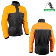 Oxford Rainseal Waterproof Motorcycle Motorbike Over Jacket - Black Orange