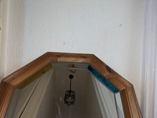 Solid Pine Leaded Glass Mirror
