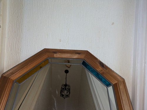 Solid pine leaded glass mirror - solid,