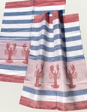 2x Dish Towels Lobster Power