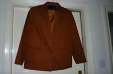 Rohan Ladies Classico Trouser suit. Dark rusty brown with gold lining.Size 12/14