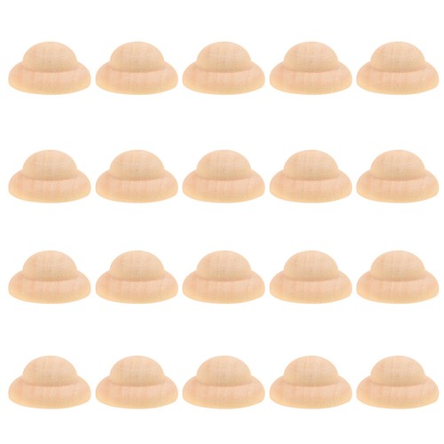 40pcs wooden peg doll hats - wooden,