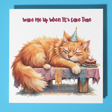 Maine Coon Birthday Card Envelope - Personalised Cat card - Son Sister daughter
