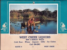 1980 Calendar with Ideas for Drinks for Every Month Marked