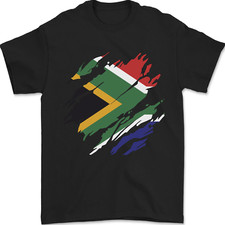 Torn South African Flag Africa