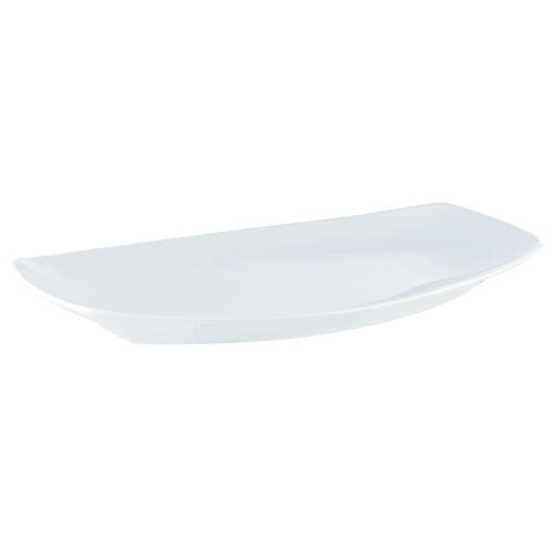 Convex oval white plates - oval, –