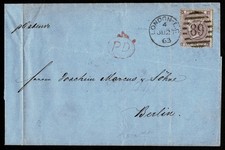 Postal history cover 1863 - postal,