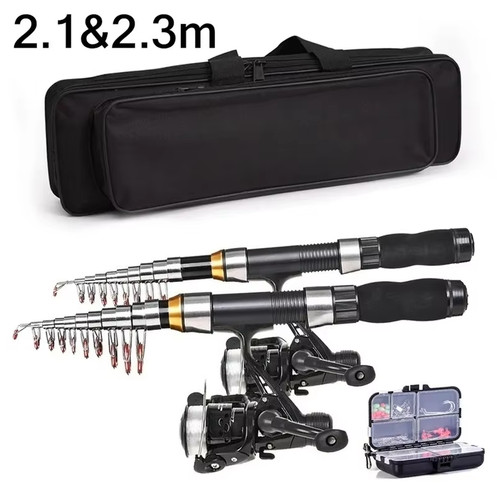 Telescopic fishing rod reel - fishing,