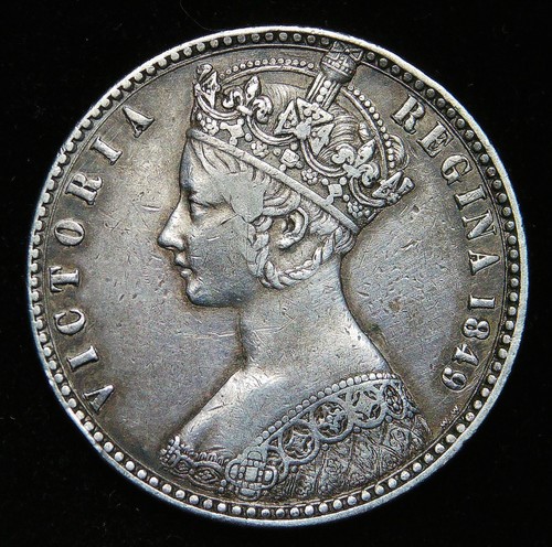 1849 victoria godless florin - 'godless',