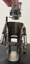 Hina & Kunst German Steampunk Art Hunter Shooting Wine Bottle Holder Metal Weld
