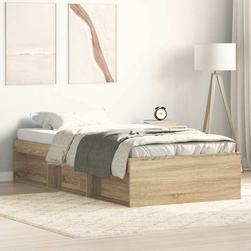 Bed frame sonoma oak - bed,