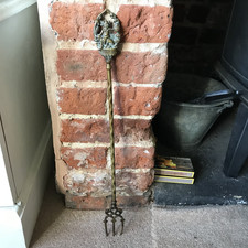 Vintage Brass Toasting Fork by Peerage England Imp Design Fireplace Decor 50cm