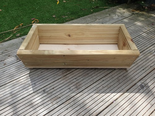 Wooden garden planter trough - wooden,