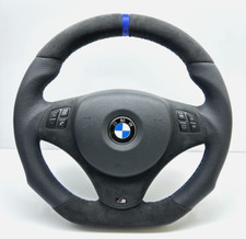 BMW E90 E92 E82 E84 M SPORT CUSTOM MADE STEERING WHEEL FLAT BOTTOM GRIPS m3 m1