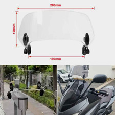 Motorcycle Motorbike Clip On Windshield Wind Screen Deflector Extension Spoiler