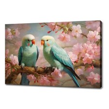 Beautiful Mint Parrots Love