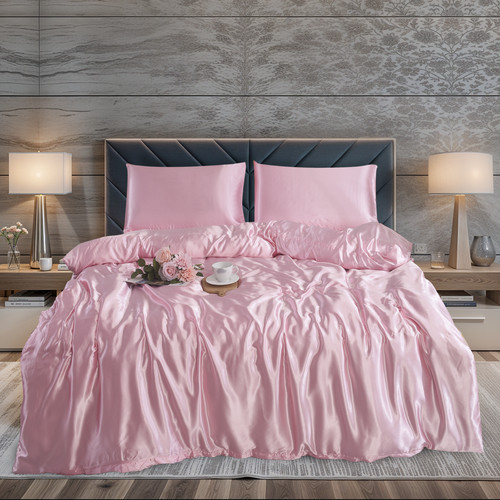 Pcs silky satin - bedding, set