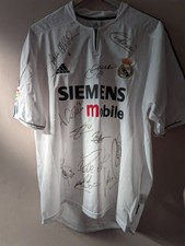 Real Madrid Galacticos Signed Shirt 2003-4, Beckham, Zidane, Figo, Raul, Ronaldo