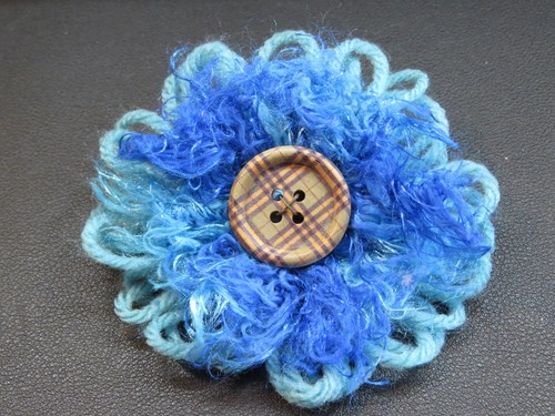 Handmade woolen brooch with - brooch, a
