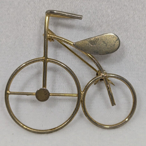 Old fashioned bicycle - old, brooch