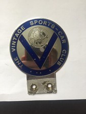 LATER TYPE VINTAGE SPORTS CAR CLUB CAR BADGE / BADGEBAR , MOTOR SPORT , TRIALS