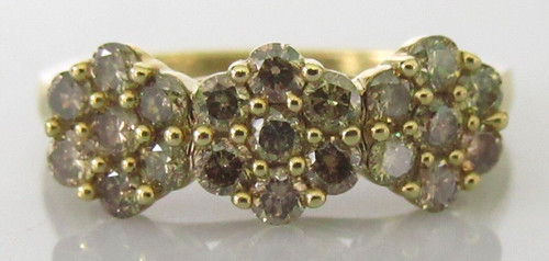 Gold diamond ring 9ct - -,