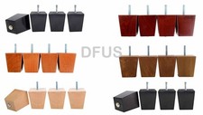 4x WOODEN FURNITURE FEET LEGS M8 FIT - SOFAS CHAIRS SETTEES 6 COLOURS LW1511