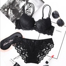 Embroidery Deep V Padded Extreme Push Up Bra Panty Sets Sexy's Lace Lingerie Set